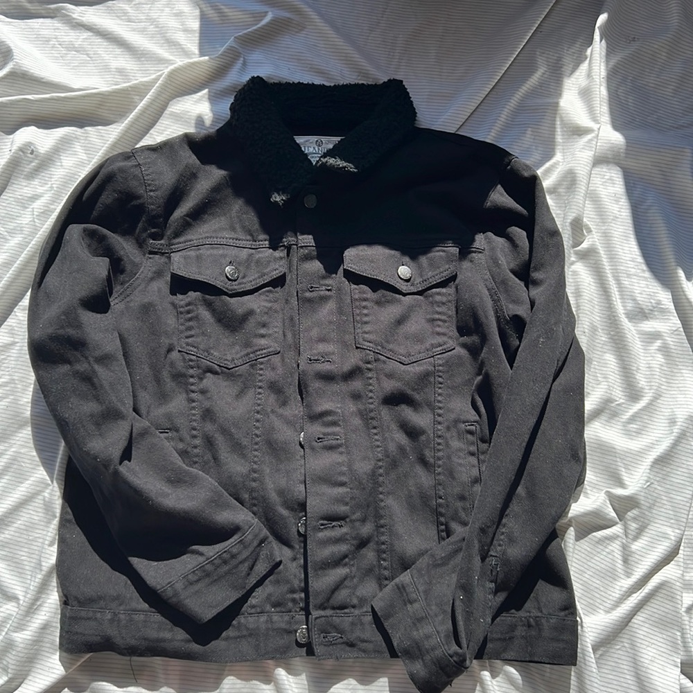 Black denim jacket